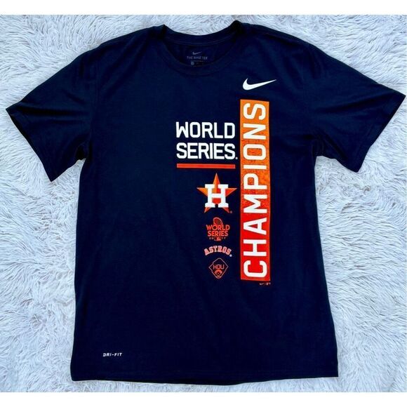 Nike Dri-FIT SZ L Houston Astros 2017 World Series Championship Shirt - Picture 1 of 7